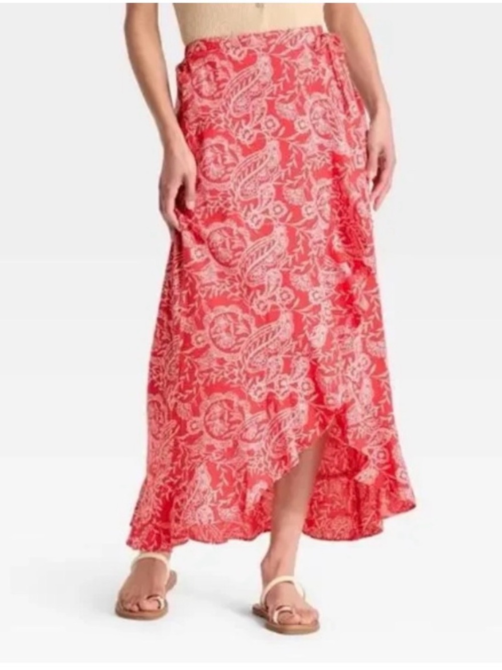 Universal Thread Ruffled Maxi Wrap Skirt - Picture 3 of 9